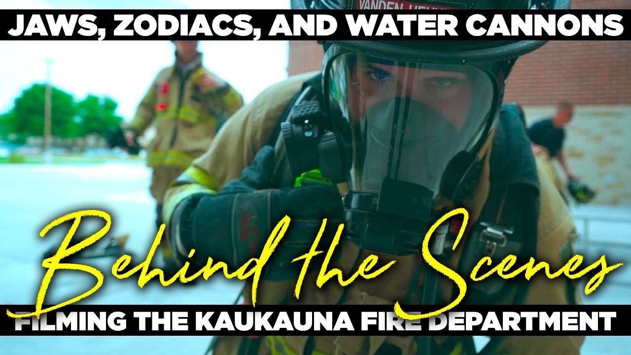 Filming day for Kaukauna Fire Department