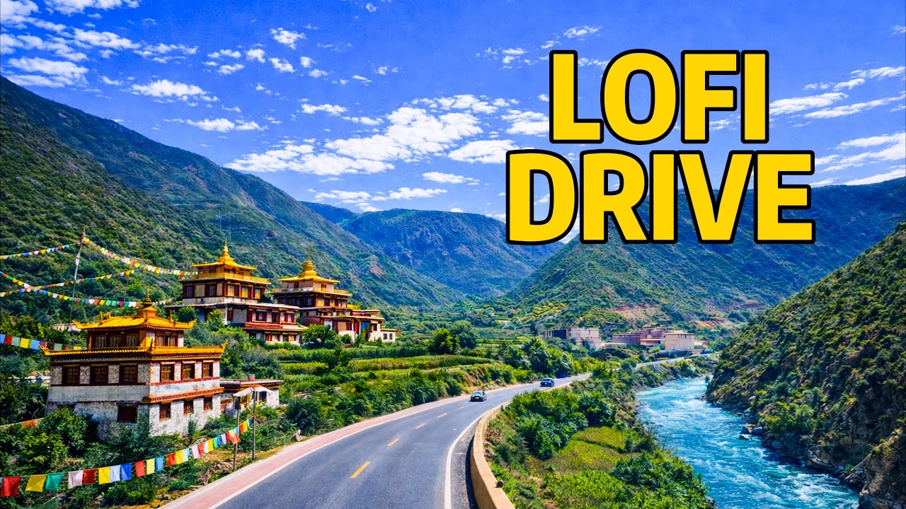 Car Travel Through China | Batang County -- Changbo Township | Music Highway Drive in 4K
