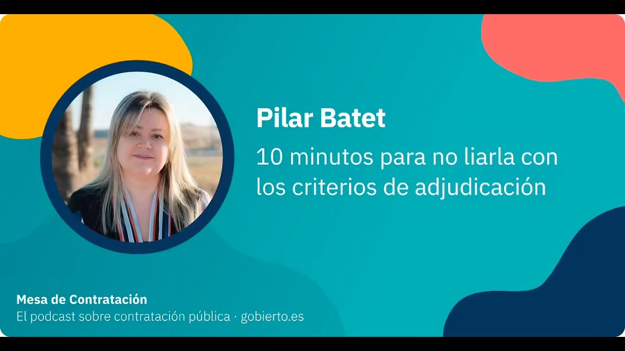 10 minutos para no liarla con los criterios de adjudicación de los contratos públicos. Pilar Batet