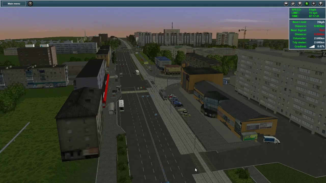 Трамвайный маршрут № 1 в городе Смоленск. Trainz
