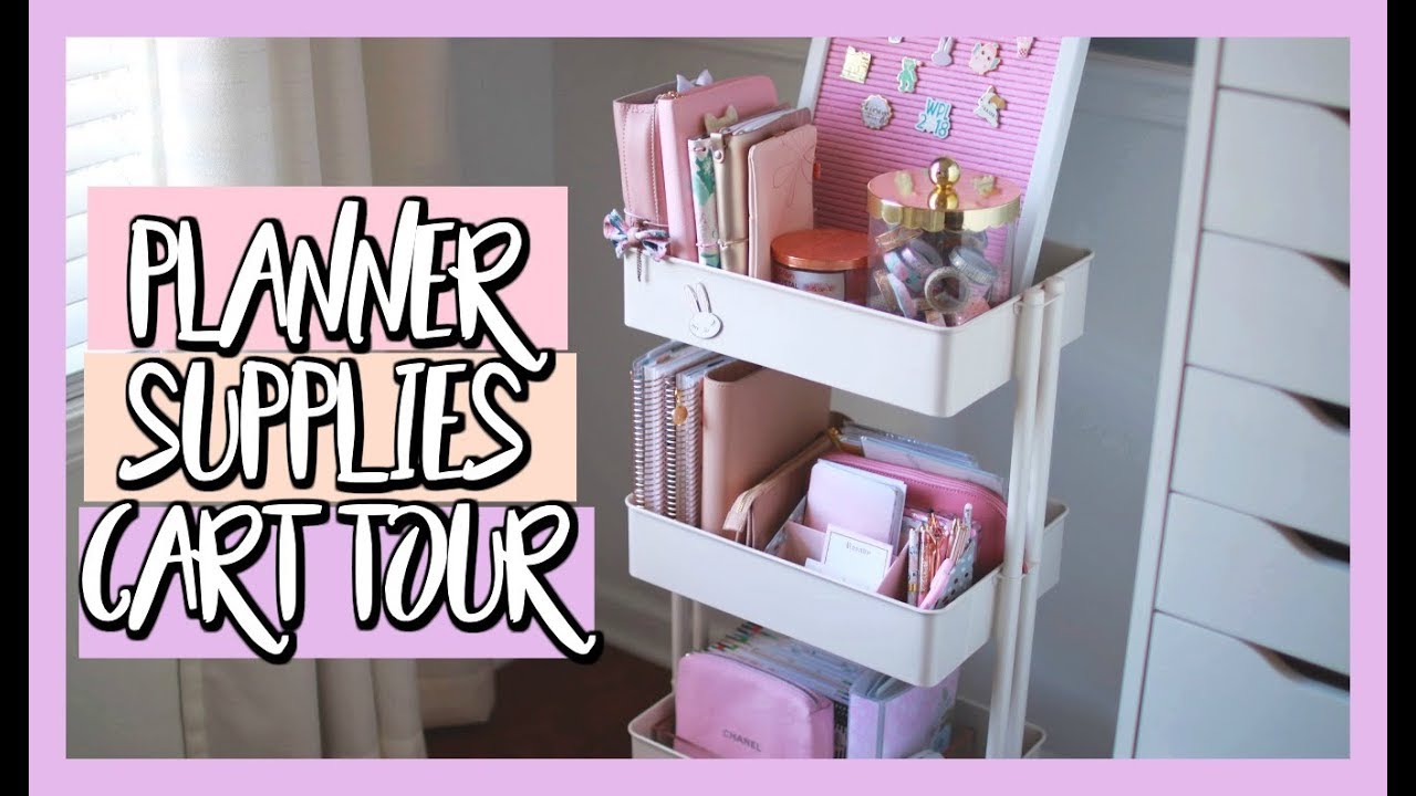 HOW I ORGANIZE AND STORE MY PLANNER SUPPLES & STICKERS | IKEA RASKOG CART TOUR