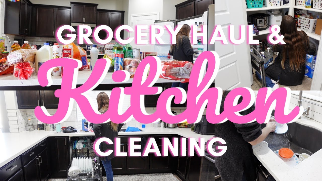 GROCERY HAUL & KITCHEN CLEANUP // CLEANING MOTIVATION // CLEANING MOM