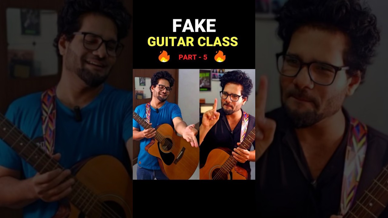 FAKE❌Guitar Class🎸😱🔥 Part 5  #guitar #acoustic #explore #bollywoodsongs #music #funny