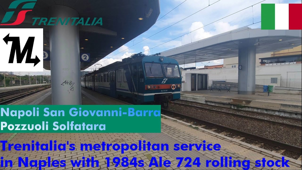 [4K] Trenitalia's metropolitan service Linea2 in Naples, Italy  | TRIP REPORT 1982 ALe 724 EMU train
