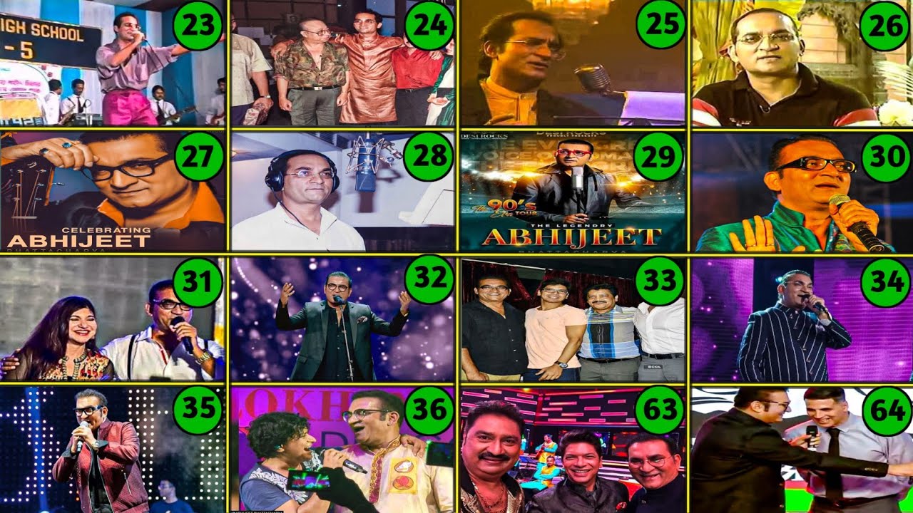 "ABHIJEET BHATTACHARYA" Singing Evolution (1982 To 2023) अभिजीत के गाने (23 साल से 64)