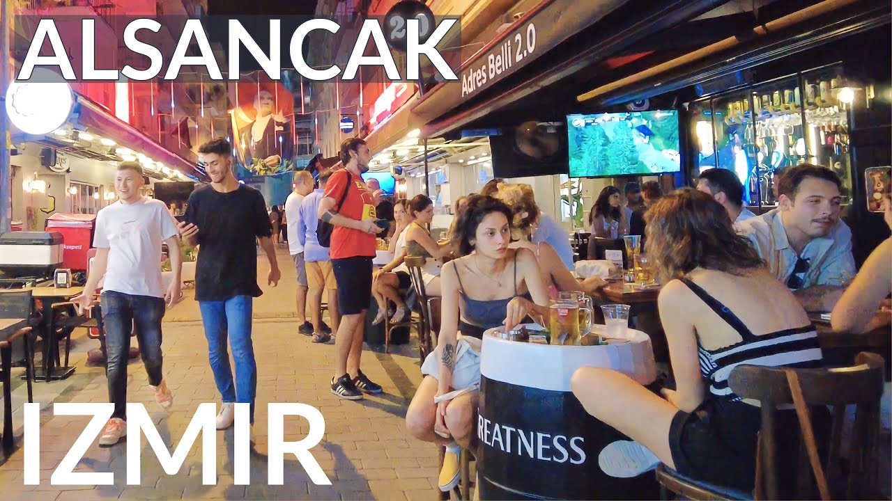 A Summer Night Walk in İzmir Alsancak (Turkey 2023) 4K Walking Tour