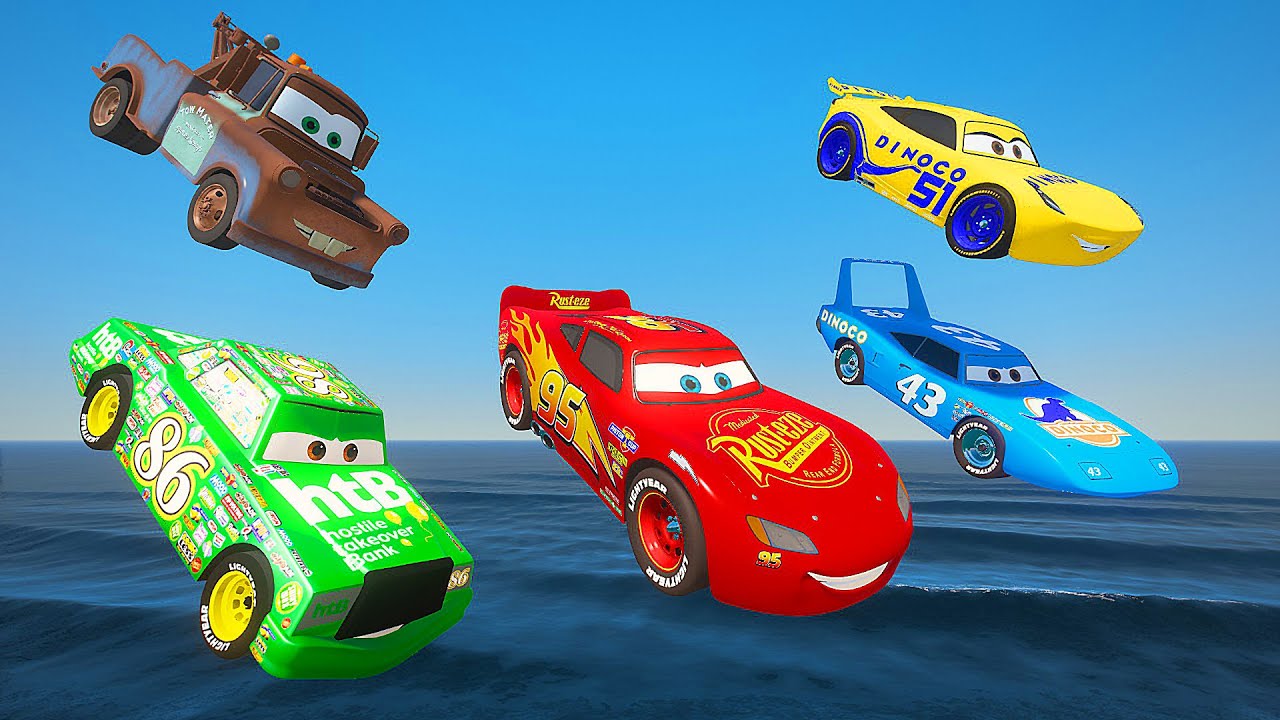 Challenge Crazy Cars - Lightning McQueen & Friends The King Tow Truck Mater Cruz Ramirez Chick Hicks