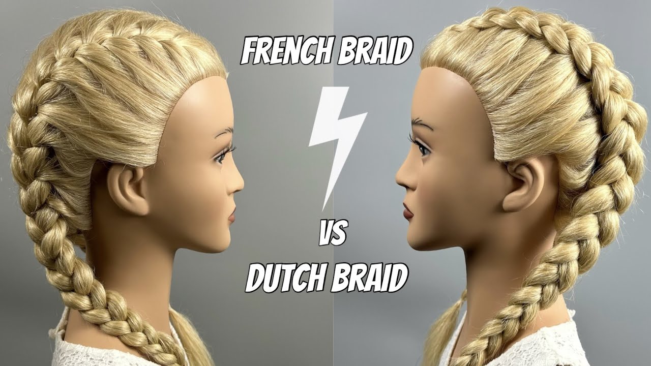 French braid vs Dutch braid | braidtutorial