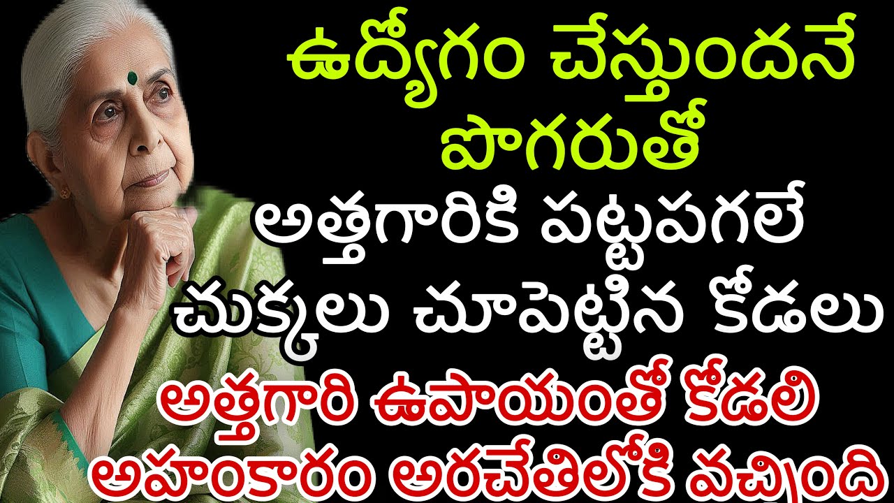 అత్తగారి ఘనకార్యం | అత్తగారికి పట్టపగలే చుక్కలు చూపెట్టిన కోడలు| అత్తగారి ఉపాయంతో కోడలి అహంకారం