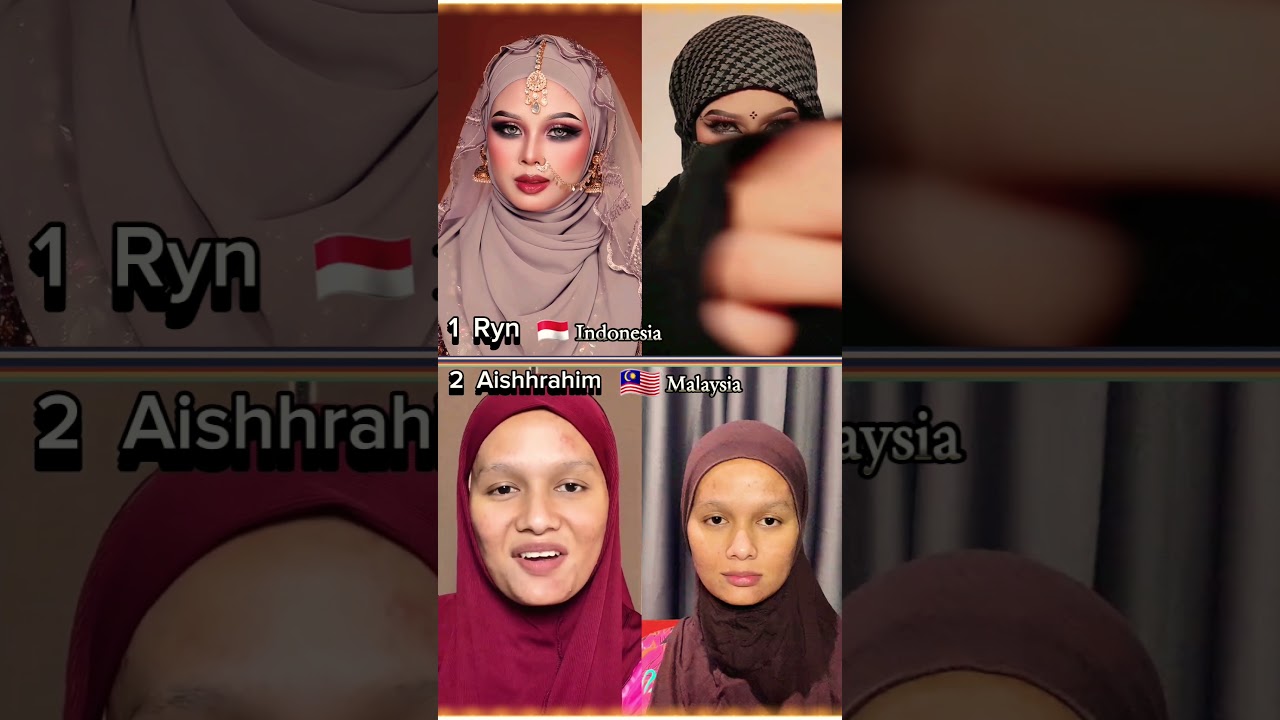 Indonesia VS Malaysia - Makeup transformation ✨️ | 📌 Pinned your comment | #makeup #transition