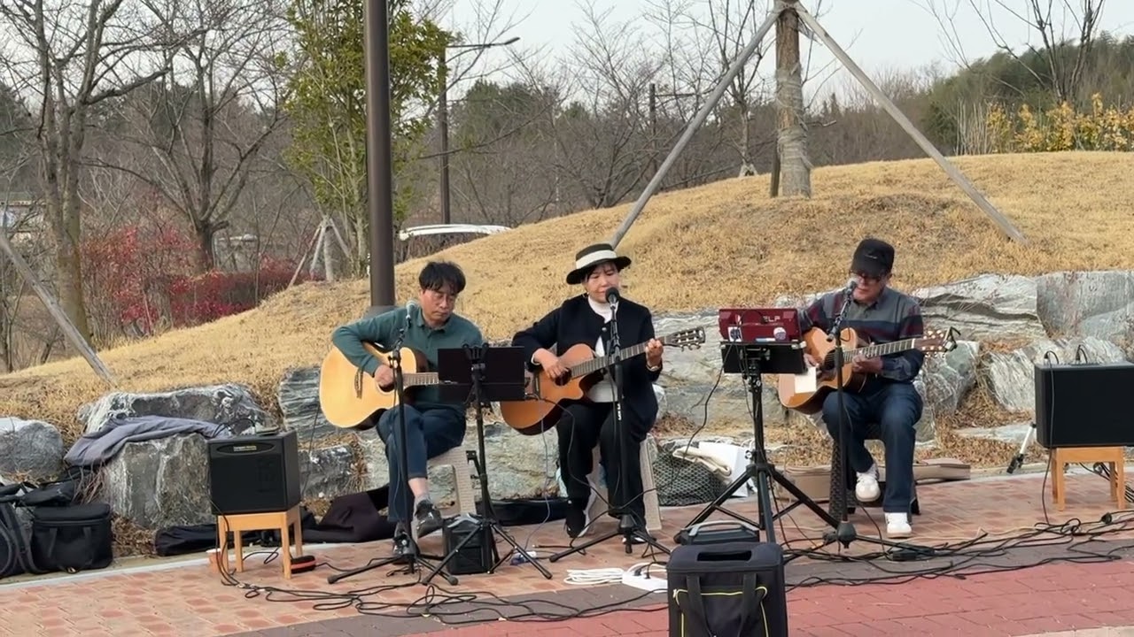 #꽃이피는 날에는 #소리새 커버곡#26년  첫버스킹 #태건아  사랑해♡ #봄바람소리