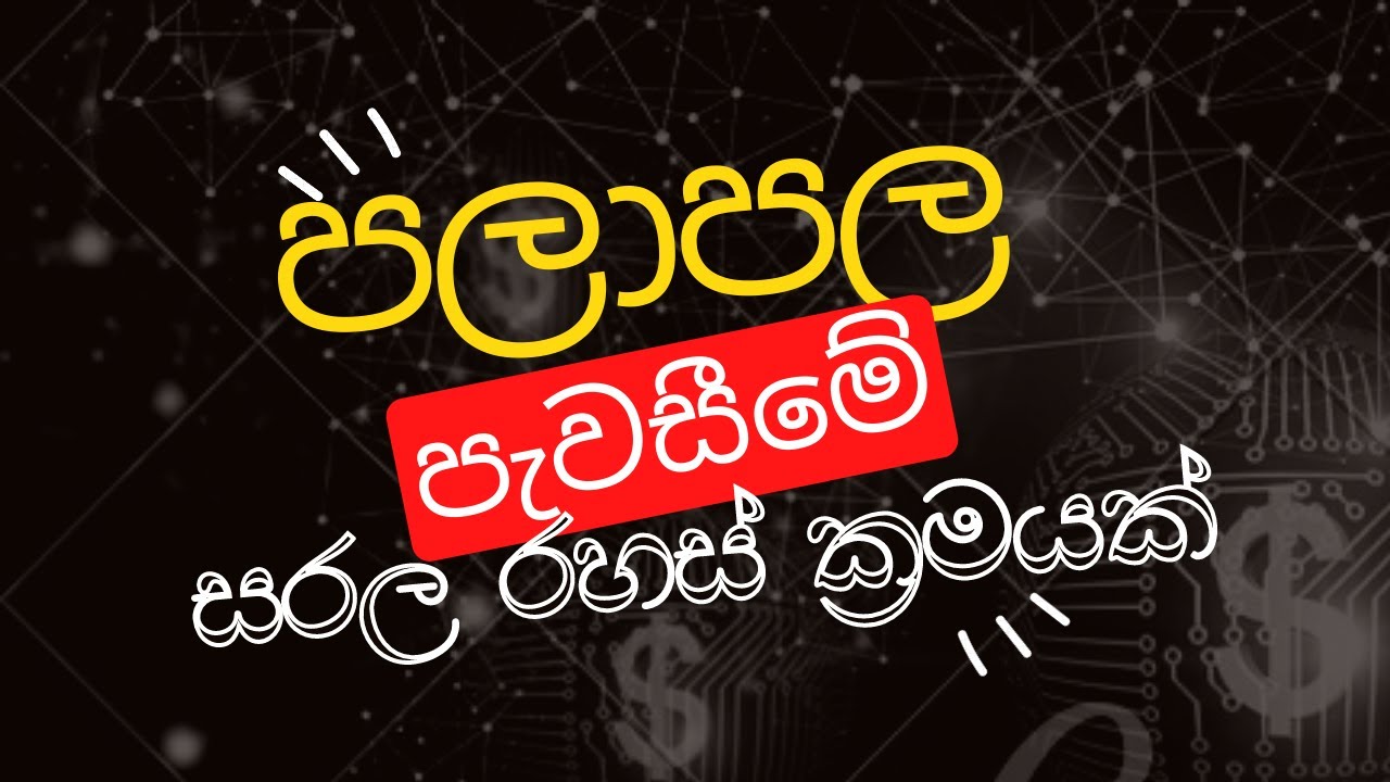 ඔනෑම කාරණයක් ගැන  පලාපල පැවසීමේ සරල රහස් ක්‍රමයක්