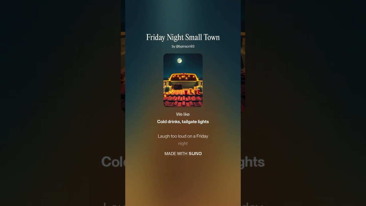 Brandon Pinson - Friday Night Small Town - @brandonpinson81
