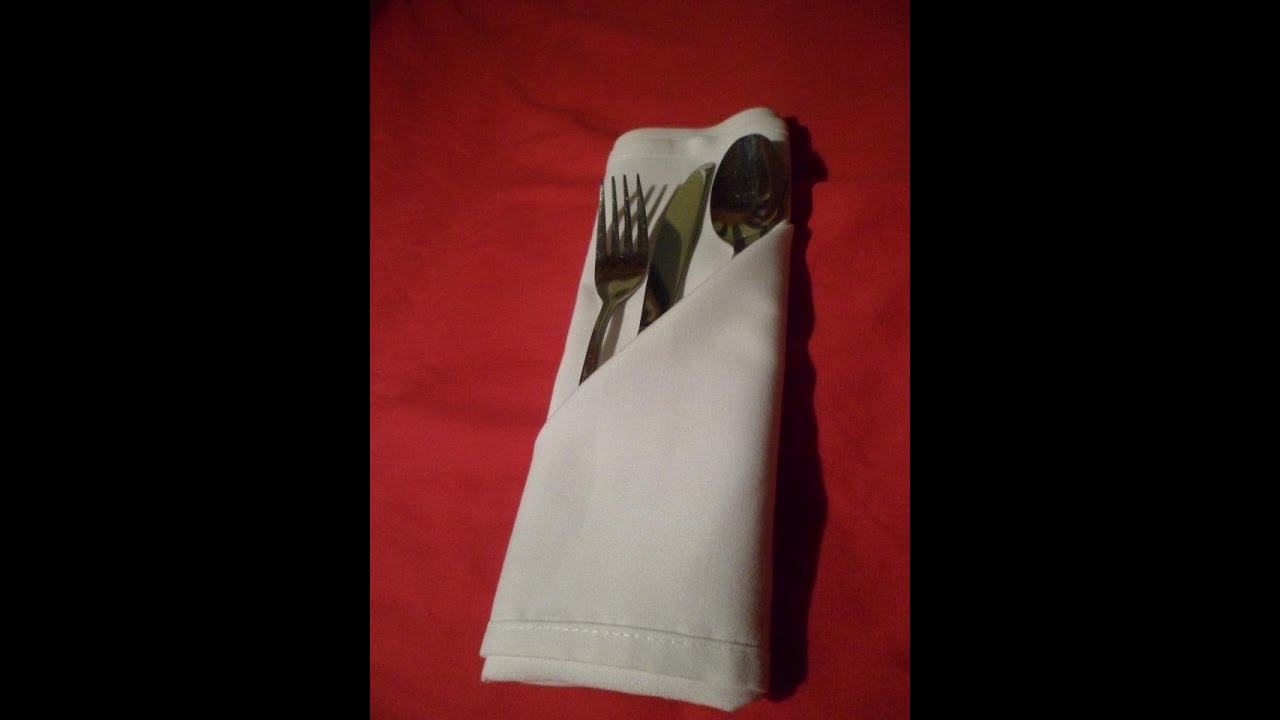 How To Fold Napkins - Silver Pouch (Napkin Folding)