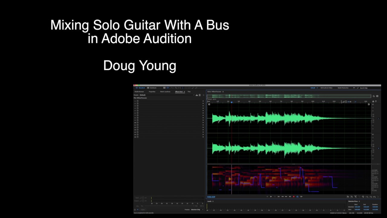 Mixing Solo Guitar With Audition