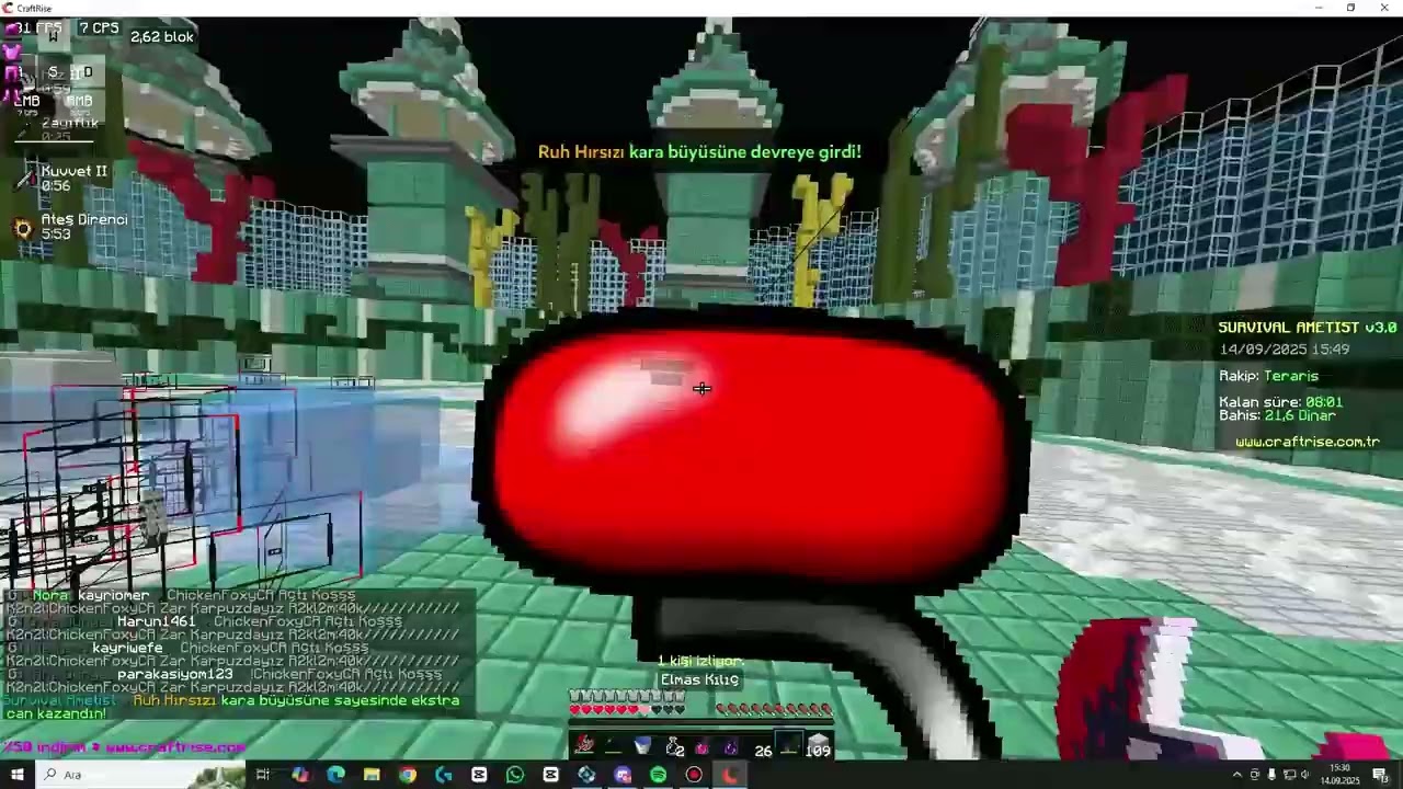 Survival Ametist Patlıyan 200sp ve Patlıyan Cller Açık Alan Düello PvP