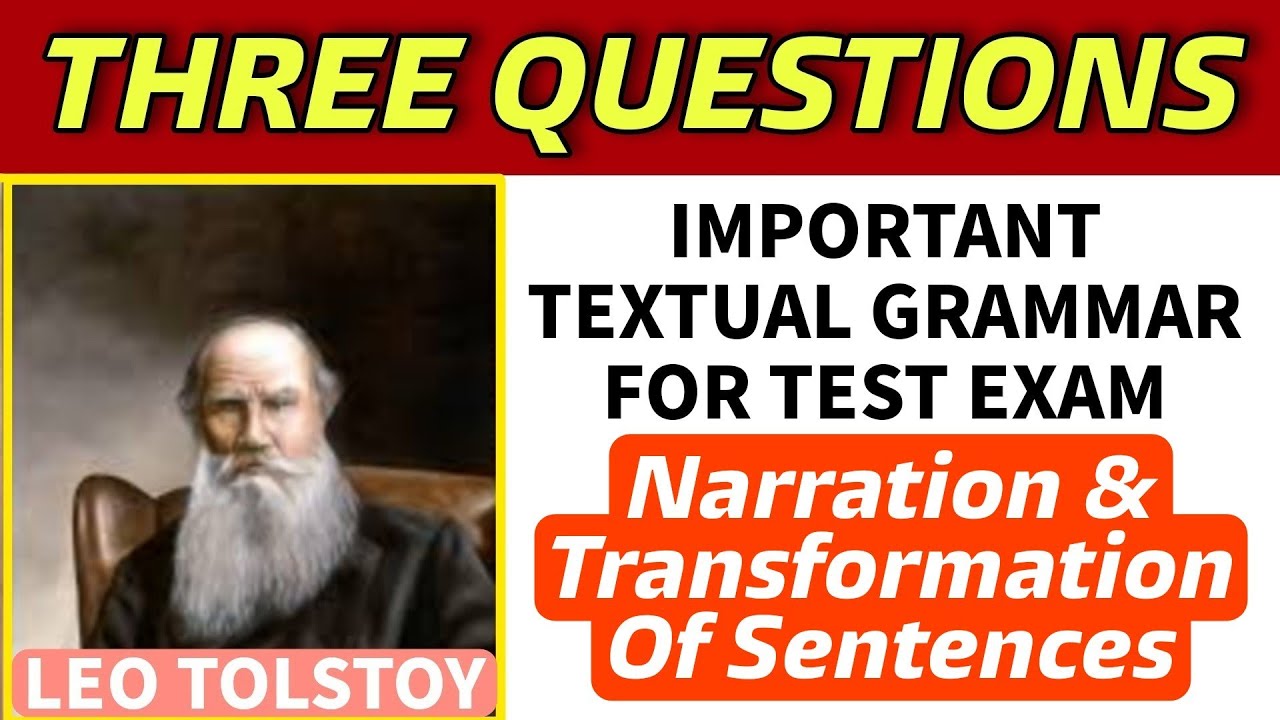 Important Textual Grammar From Three Questions For HS 2023| Narration Change & Transformation