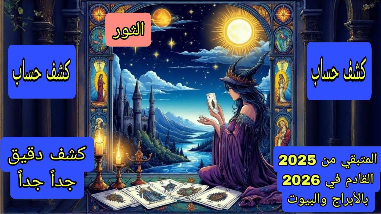 تاروت برج الثور♉كشف حساب للمتبقي من 2025 وتبشيرات وتوقعات بدايات2026 بالبيوت والابراج