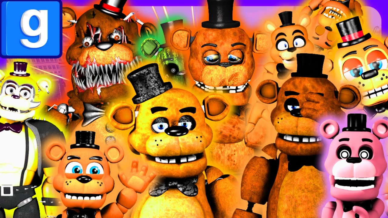 Spawning Every Freddy Ragdoll I Have | GMOD Fnaf