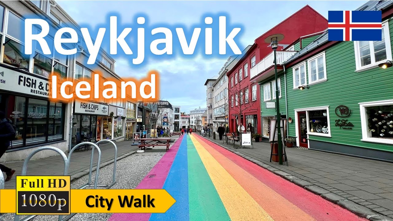 Travel: Reykjavik, Iceland citywalk(1080p)