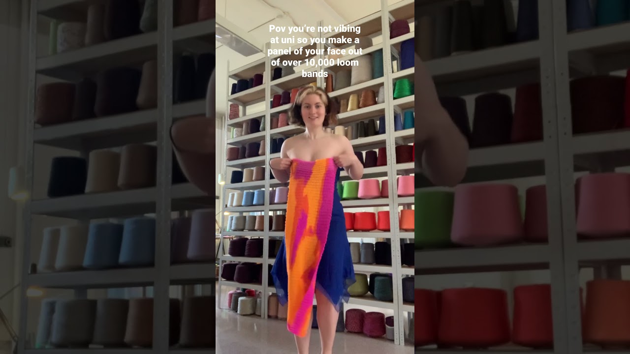 Loom band dress made by hand✨ ig @annaadewhirst🧚&zwj;♀️#shorts #loombands #fashion #centralsaintmartins