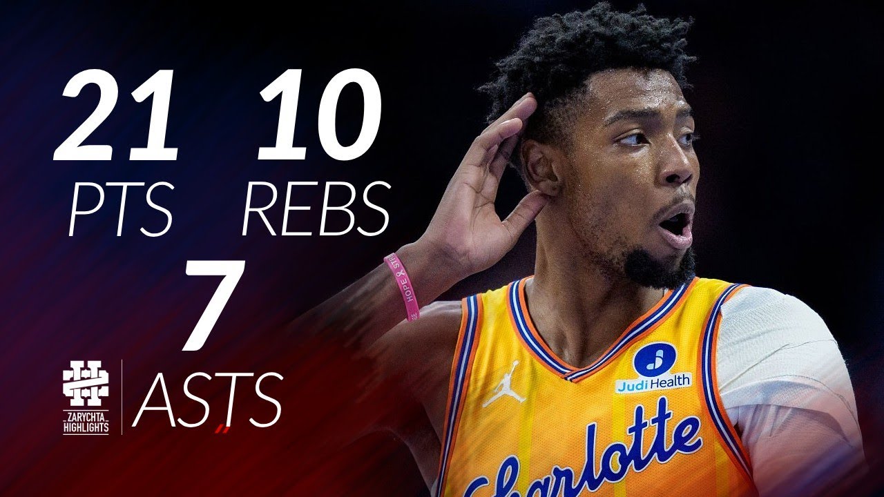 Brandon Miller 21 pts 10 rebs 7 asts vs Wizards 25/26 season