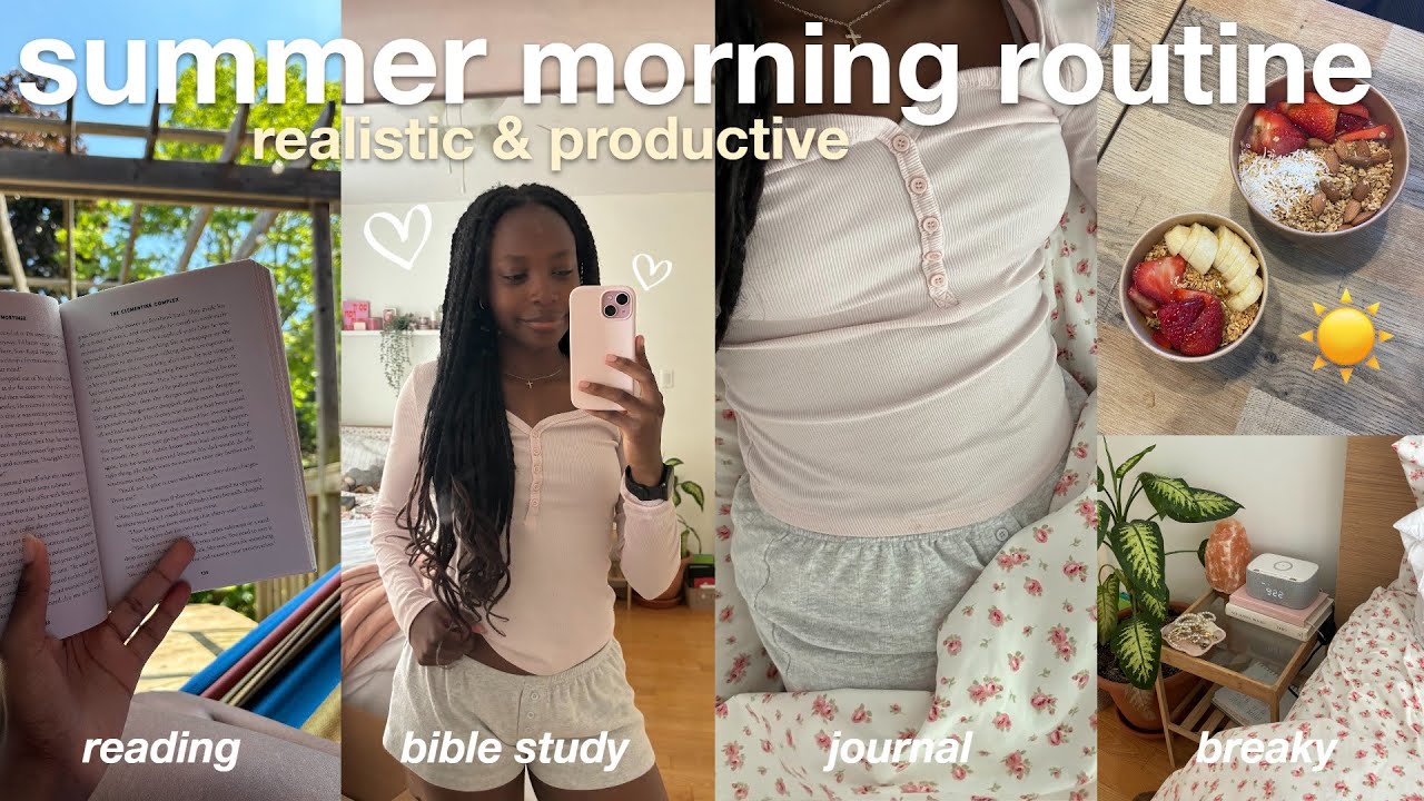 SUMMER MORNING ROUTINE | grwm, bible study, swimming