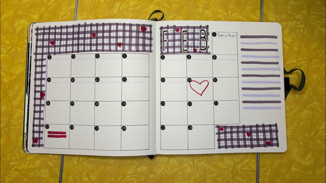January flip through and February monthly set up