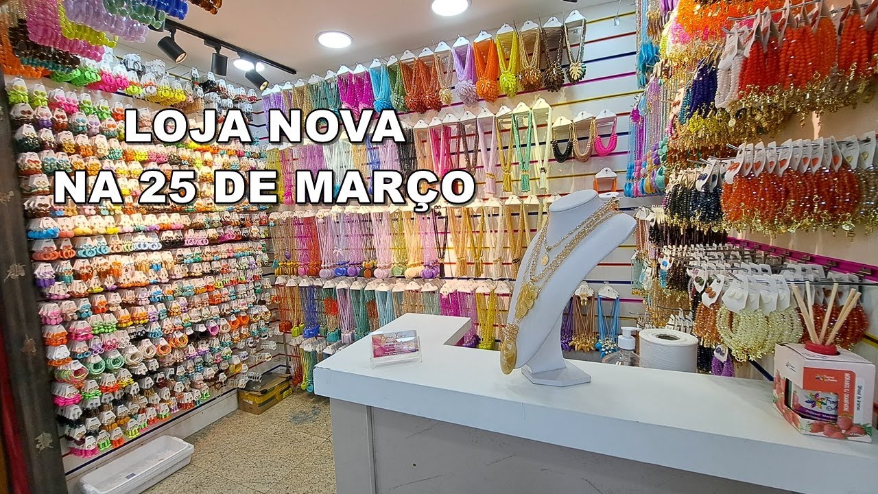 NOVA LOJA DE BIJUS A PARTIR DE R$ 3,33 NA 25 DE MARÇO