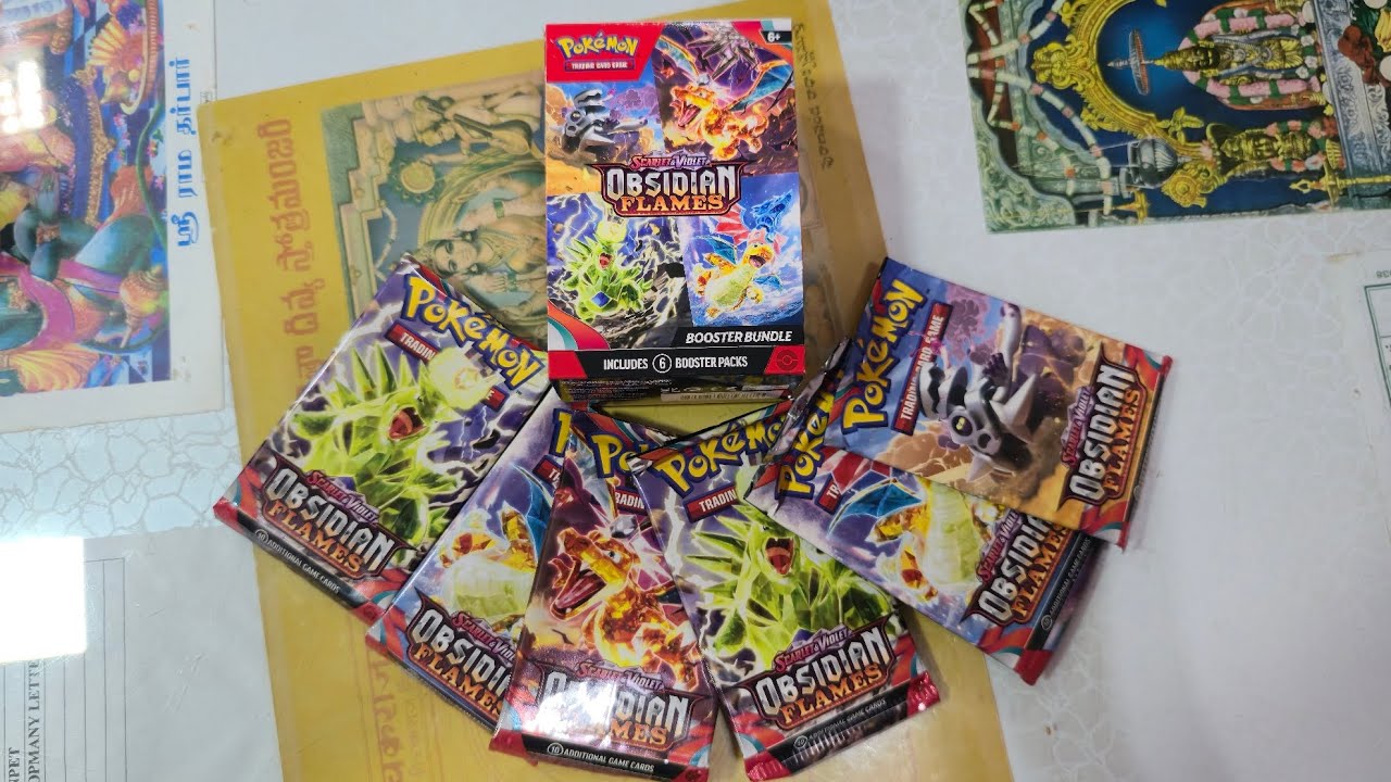 We Again Opened Obsedian Flames Booster Bundle and got this 🥹 #pokmontcg