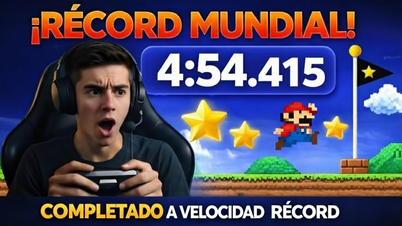 ¿Cuál es el RÉCORD DEL MUNDO en completar Super Mario Bros?
