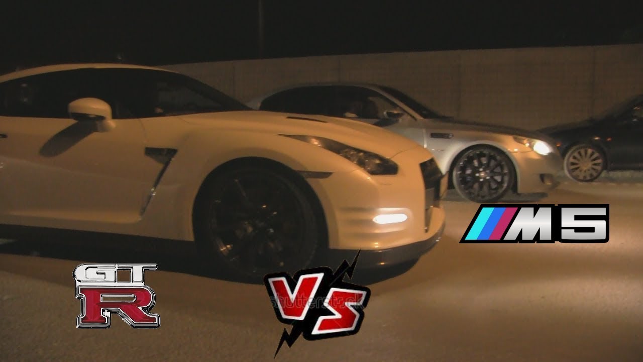 Nissan GTR VS BMW M5 streetrace striben