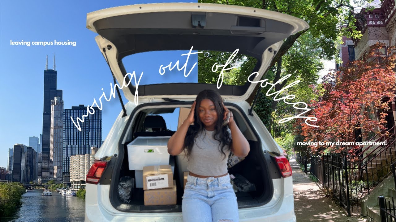 college move-out vlog 📦 |final exams, moving into my new apartment