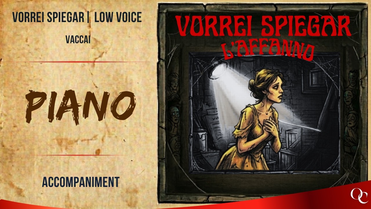 Vaccai, Vorrei spiegar, Low Voice Piano accompaniment, D Minor