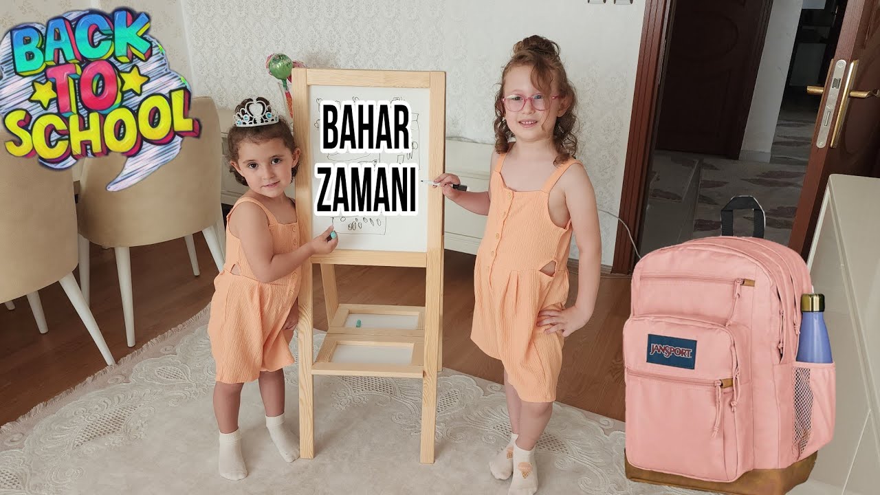 Bahar ve Banu Alya Yazı tahtasında resim yarışması yaptı - دي دي ميدو - لولو | قناة وناسة