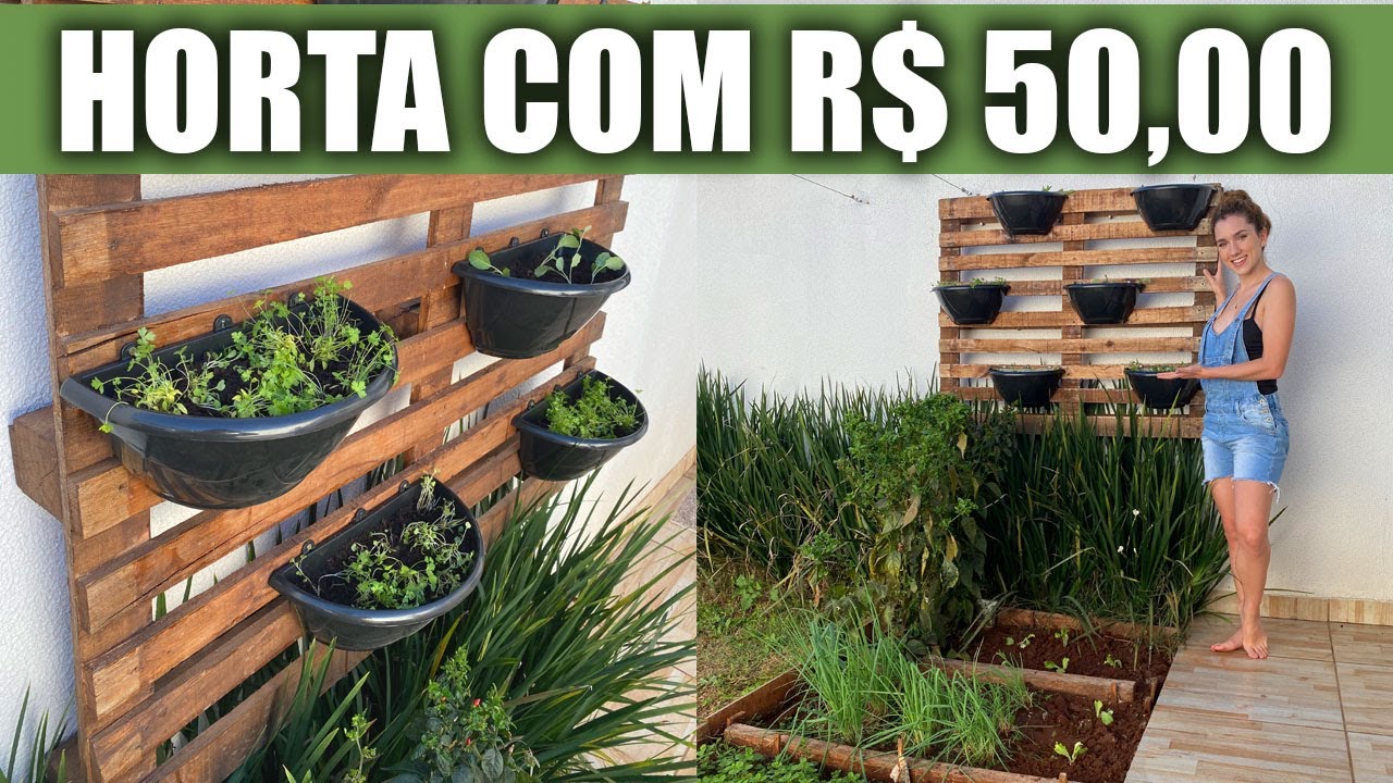 COMO FAZER HORTA VERTICAL COM PALLETS