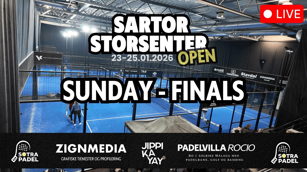 Padel Finals Live | Sartor Storsenter Open | Padel Tournament Day 3