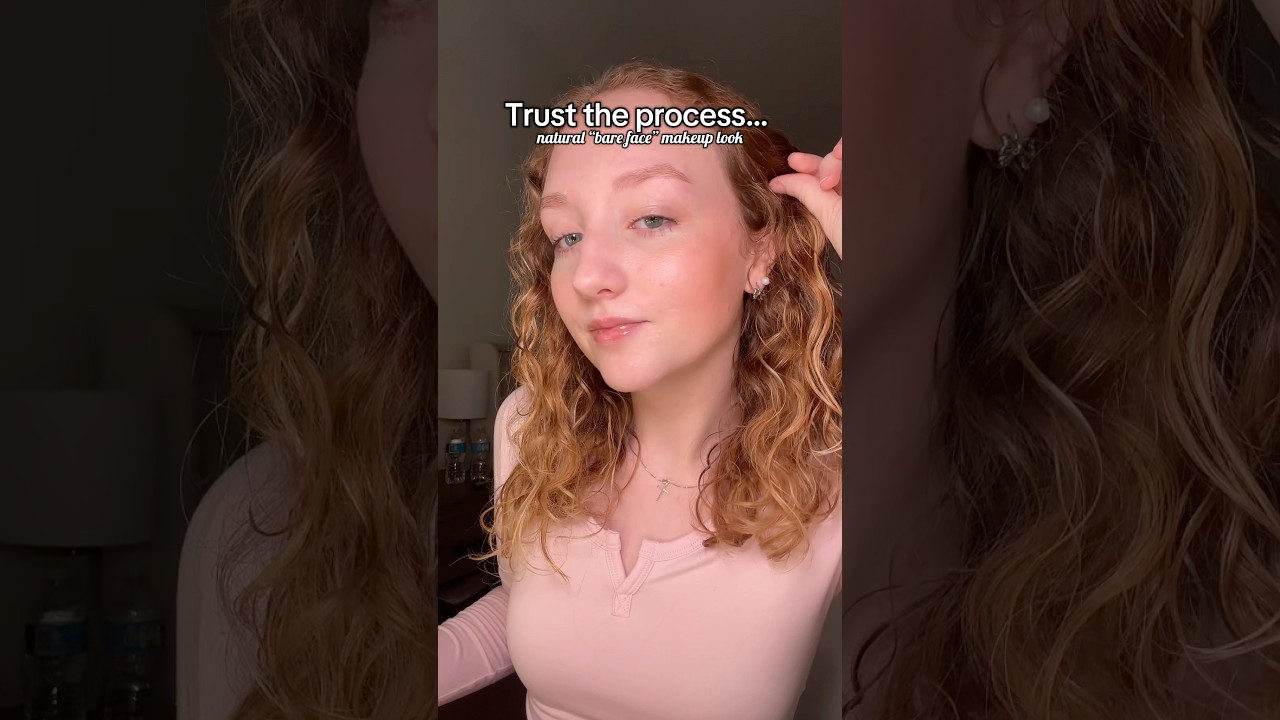 Natural bare face makeup look 