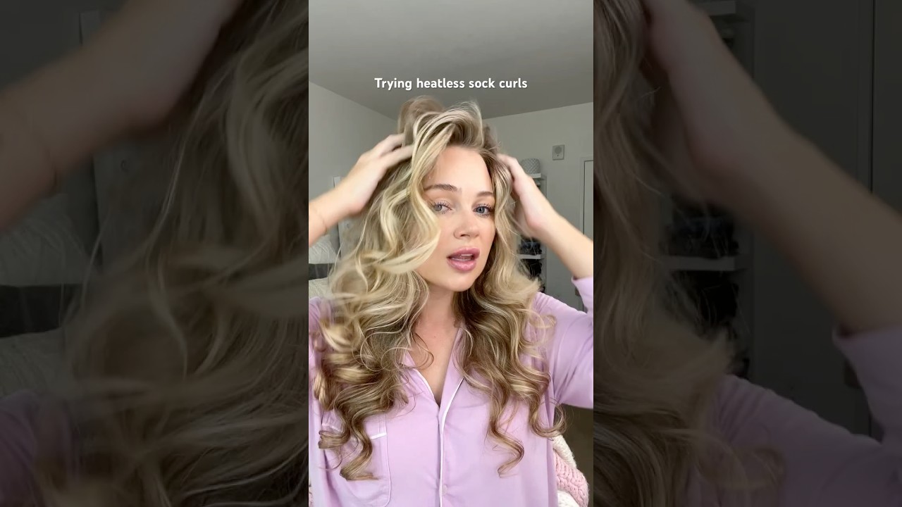 Heatless sock curls are a must try!! I think I need some more layers for the roller to work on top