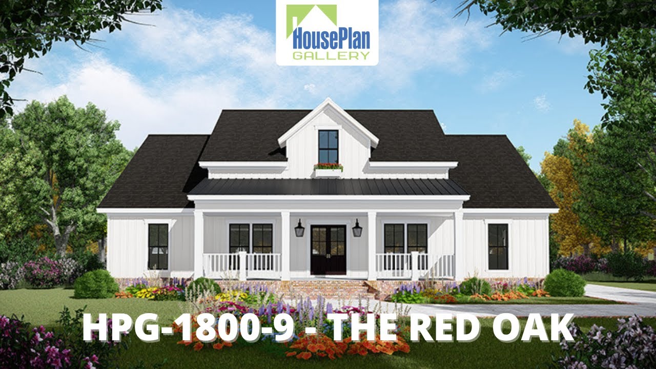 HPG-1800-9 - The Red Oak - 3 Bed/2 Bath House Plan by House Plan Gallery