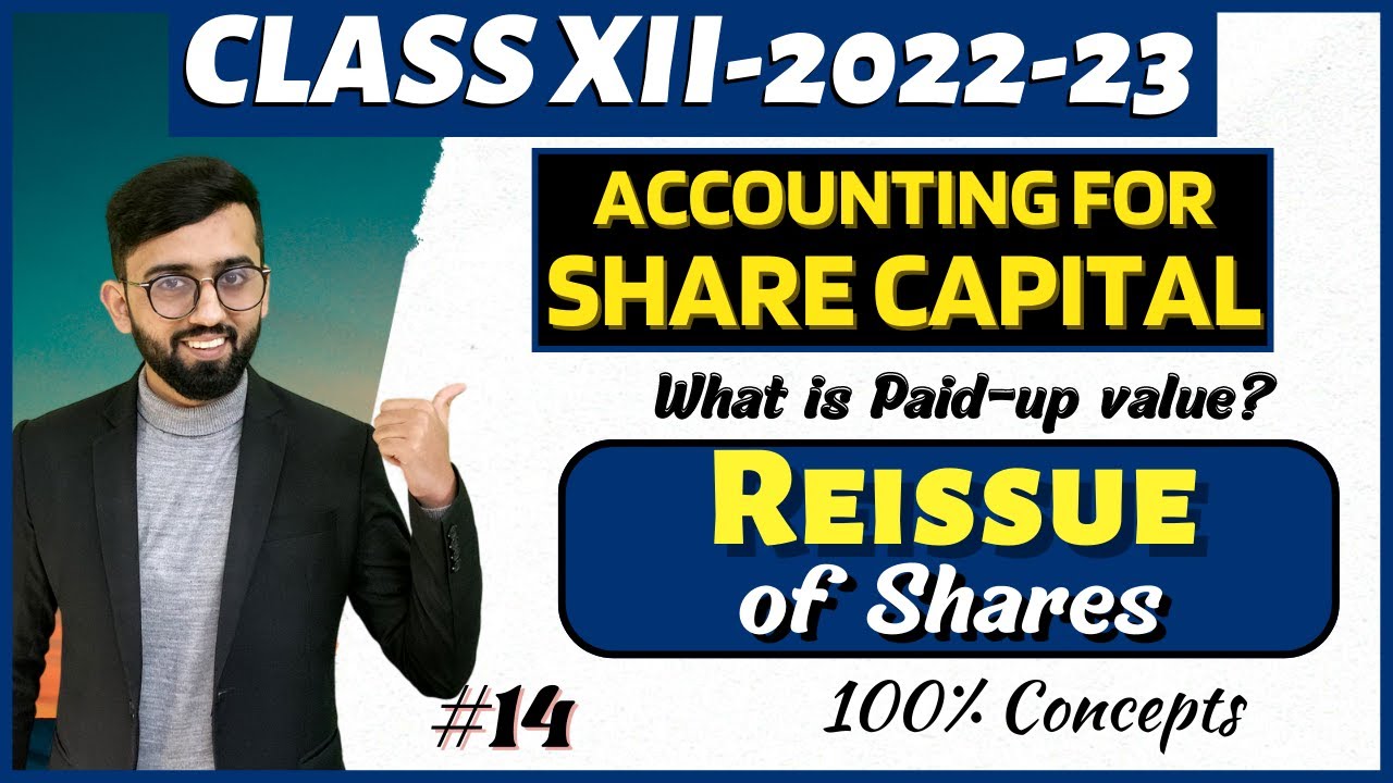 When All the Shares are not Reissued | What is Fully paid shares? Share Capital Class 12 Accounts |