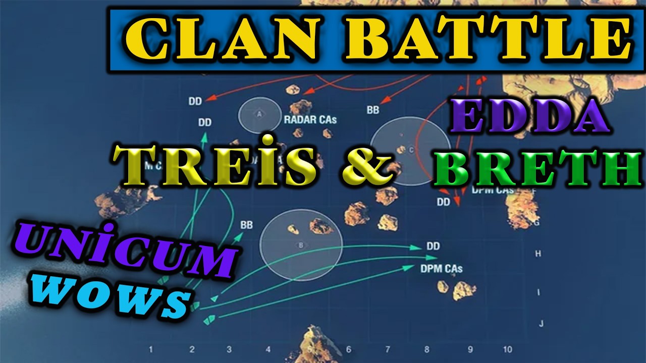 WoWS Klan Savaşı , Edda & Breth | Pro Klanlara Karşı Gizli Taktik! 4 Hawaii Trolledi #oyun #wows