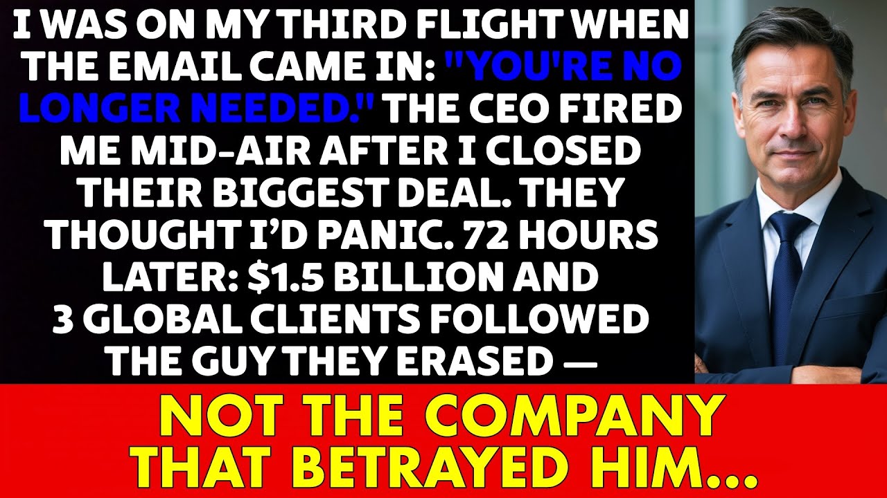 Fired mid-FLIGHT after closing a $1.5 BILLION DEAL — 3 CLIENTS followed ME, Not the COMPANY