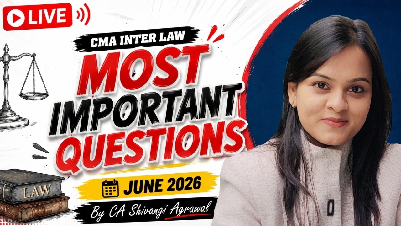 Most Important Questions | CMA Inter Law June 2026
