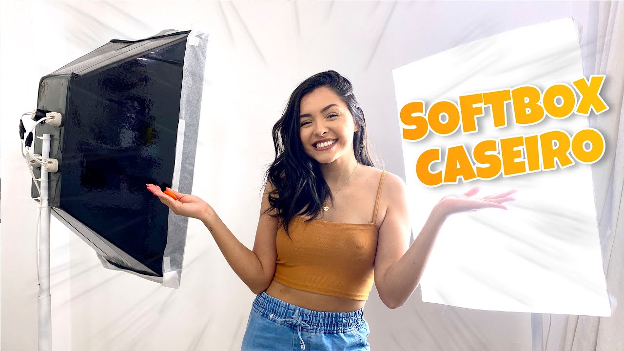DIY SOFTBOX 50x70 + TRIPÉ CASEIRO | COMO FAZER UM SOFTBOX PROFISSIONAL | Eu Thamires Costa