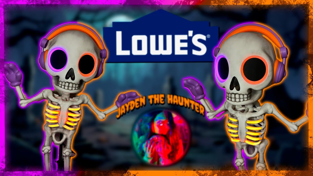 FIRST LOOK | Lowe&rsquo;s 2025 Haunted Living 3ft Animated LED Party Skeleton Animatronic Halloween Prop