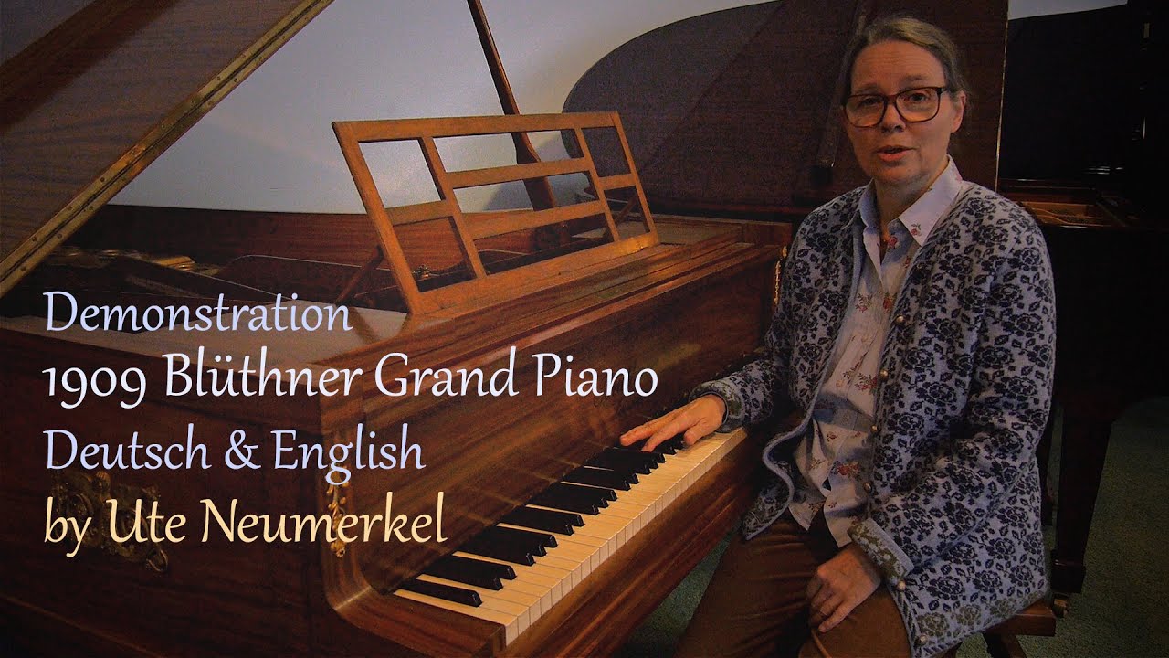 Original 1909 Bl&uuml;thner Grand Piano, Presentation by Ute Neumerkel, Doku alter Bl&uuml;thner-Fl&uuml;gel