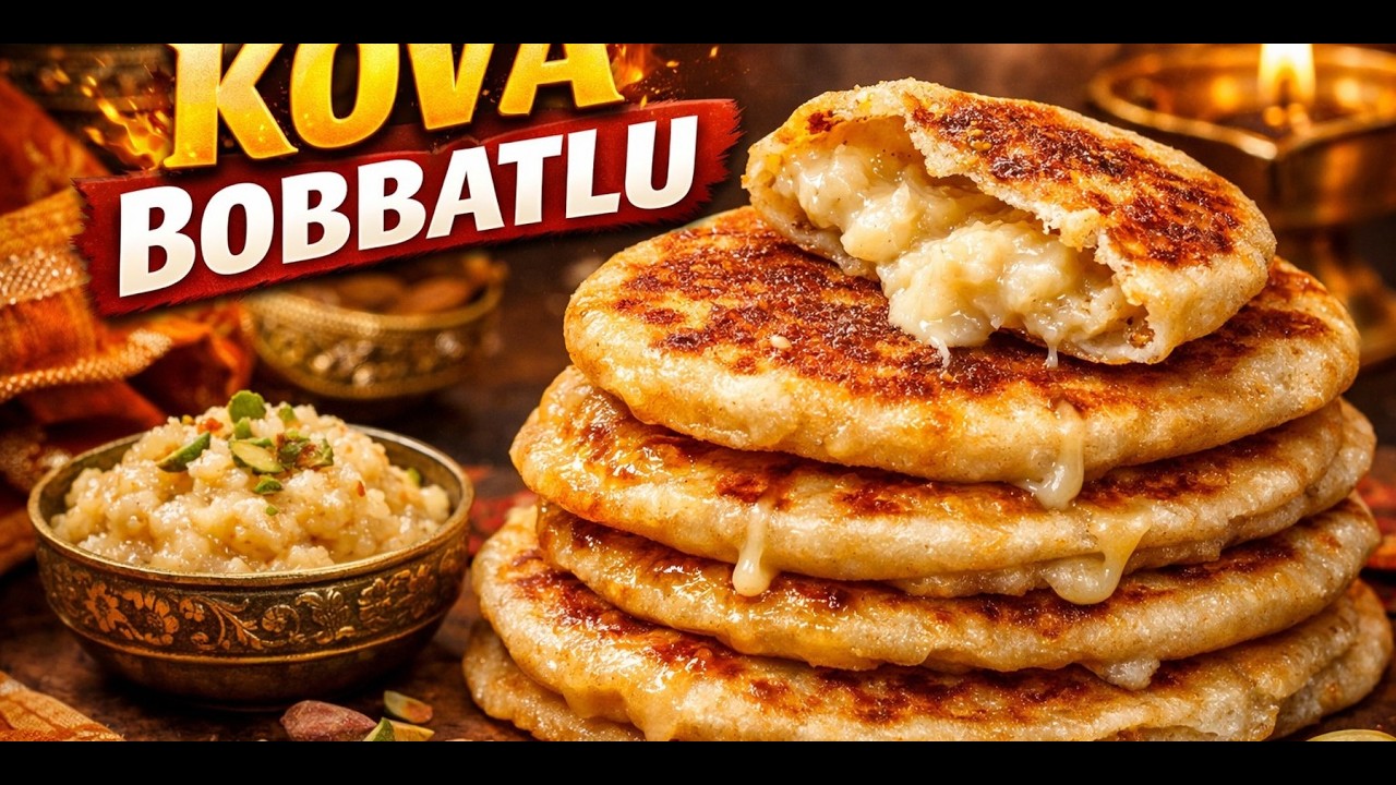 Softest Kova Bobbatlu in Telugu | నోట్లో వెన్నలా కరిగిపోయే కోవా బొబ్బట్లు