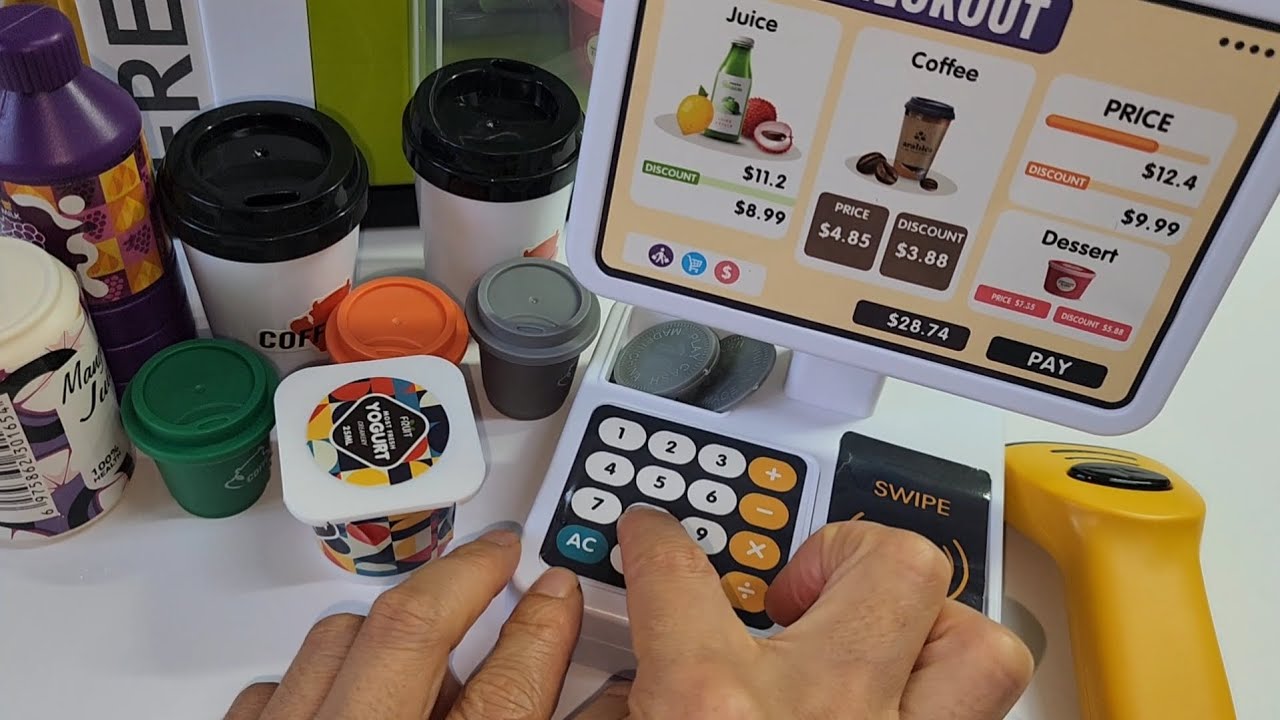 [Toy ASMR] Coffee Machine Cash Register PlaySet ASMR Satisfying with Unboxing | Review Toys