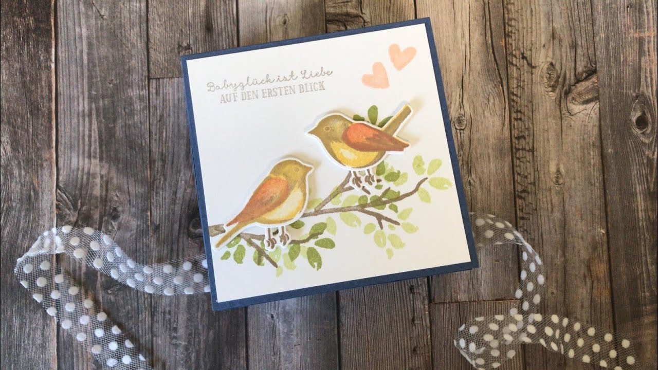 Schubladen Karten Box | Verpackung für Babysachen basteln | Birds and Branches | Stampin' Up!